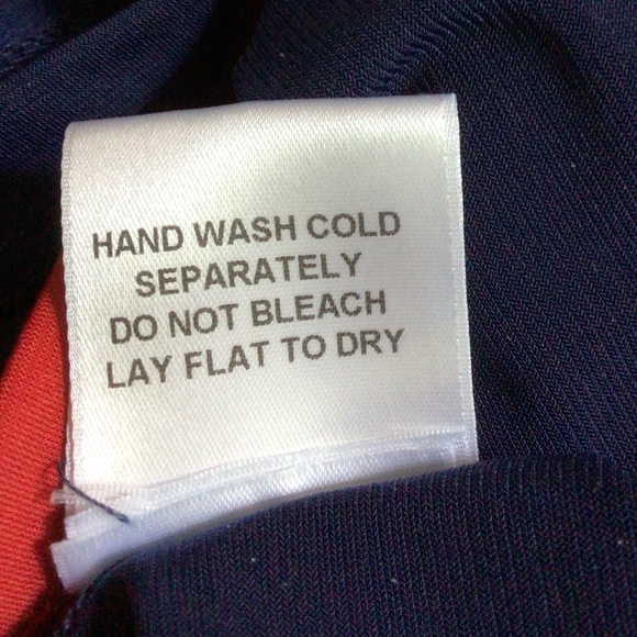 Navy, flare sleeve Slinky Brand top, size medium - Picture 4 of 5